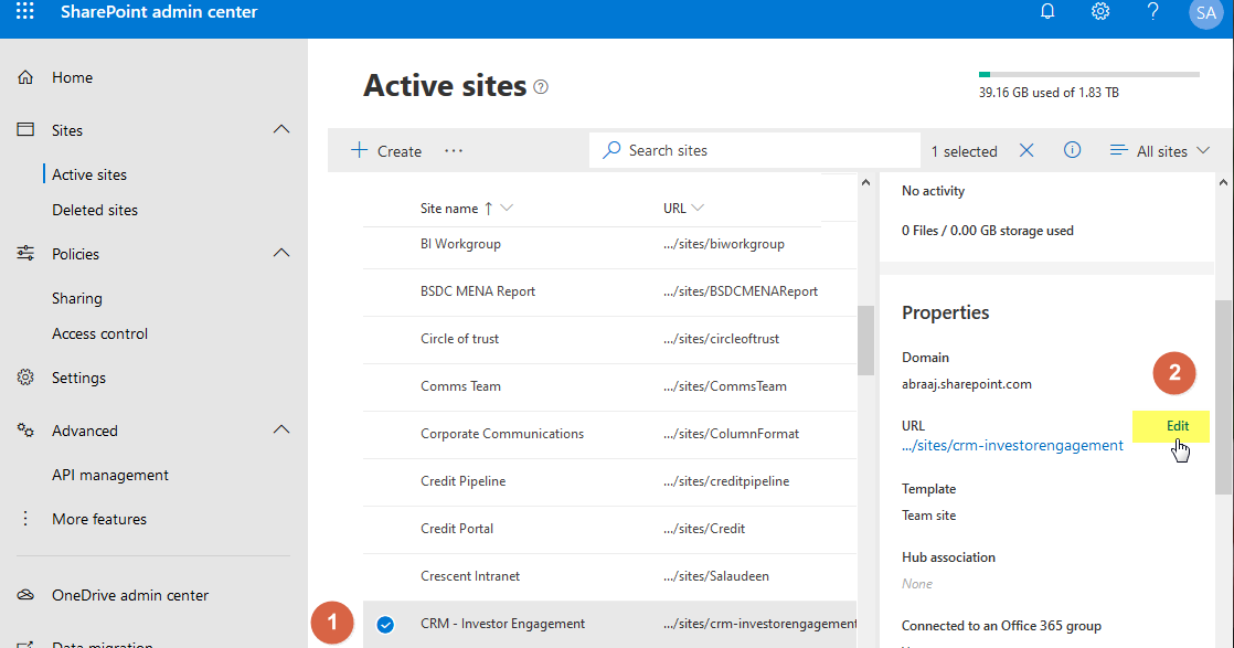 sharepoint online change site collection url using clone sharepoint site