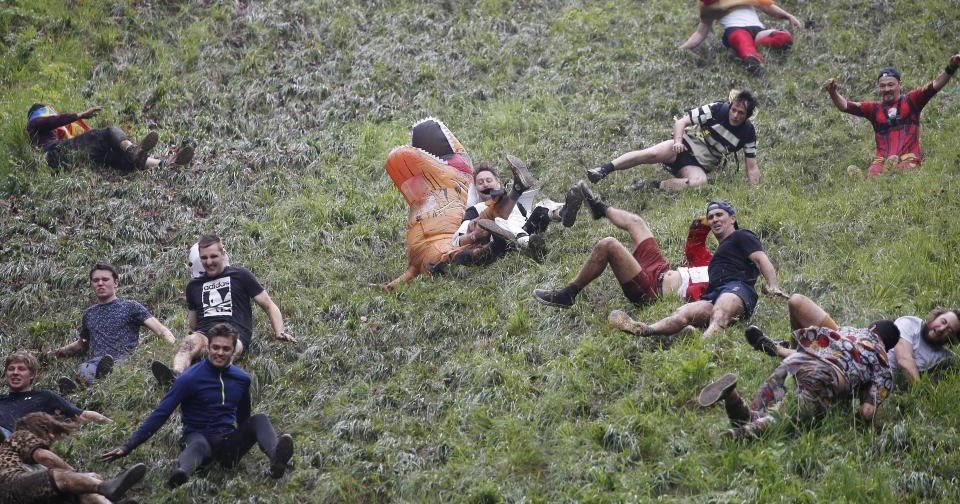 Tuck and Roll Chasing Cheese Down Cooper's Hill