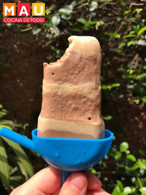 mau cocina de todo paletas heladas de yogurt platano nutella crema de cacahuate receta niños facil
