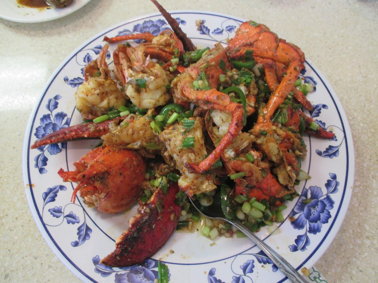 Elaine Travels Boston Lobster in San Gabriel