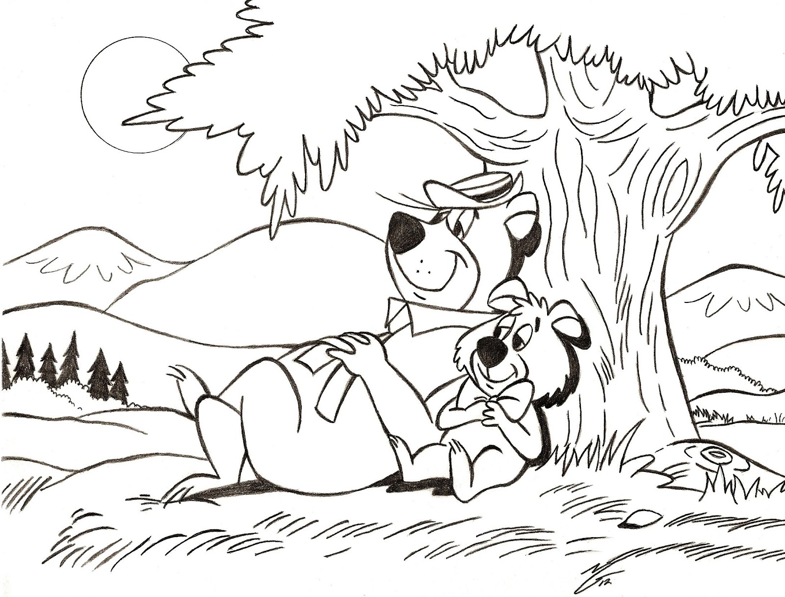 yogi and bobo bear coloring pages - photo #50