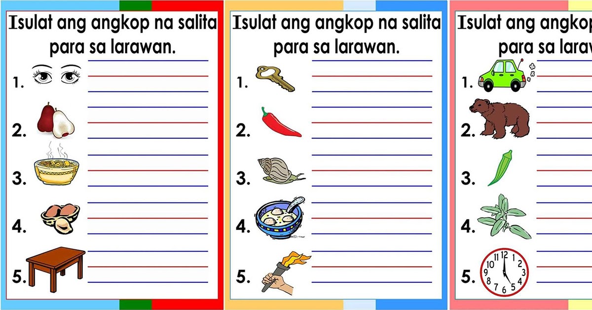 ISULAT ANG ANGKOP NA SALITA (Free Download) - Guro Tayo