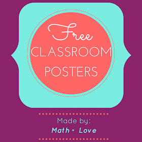 Math Love Free Classroom Posters