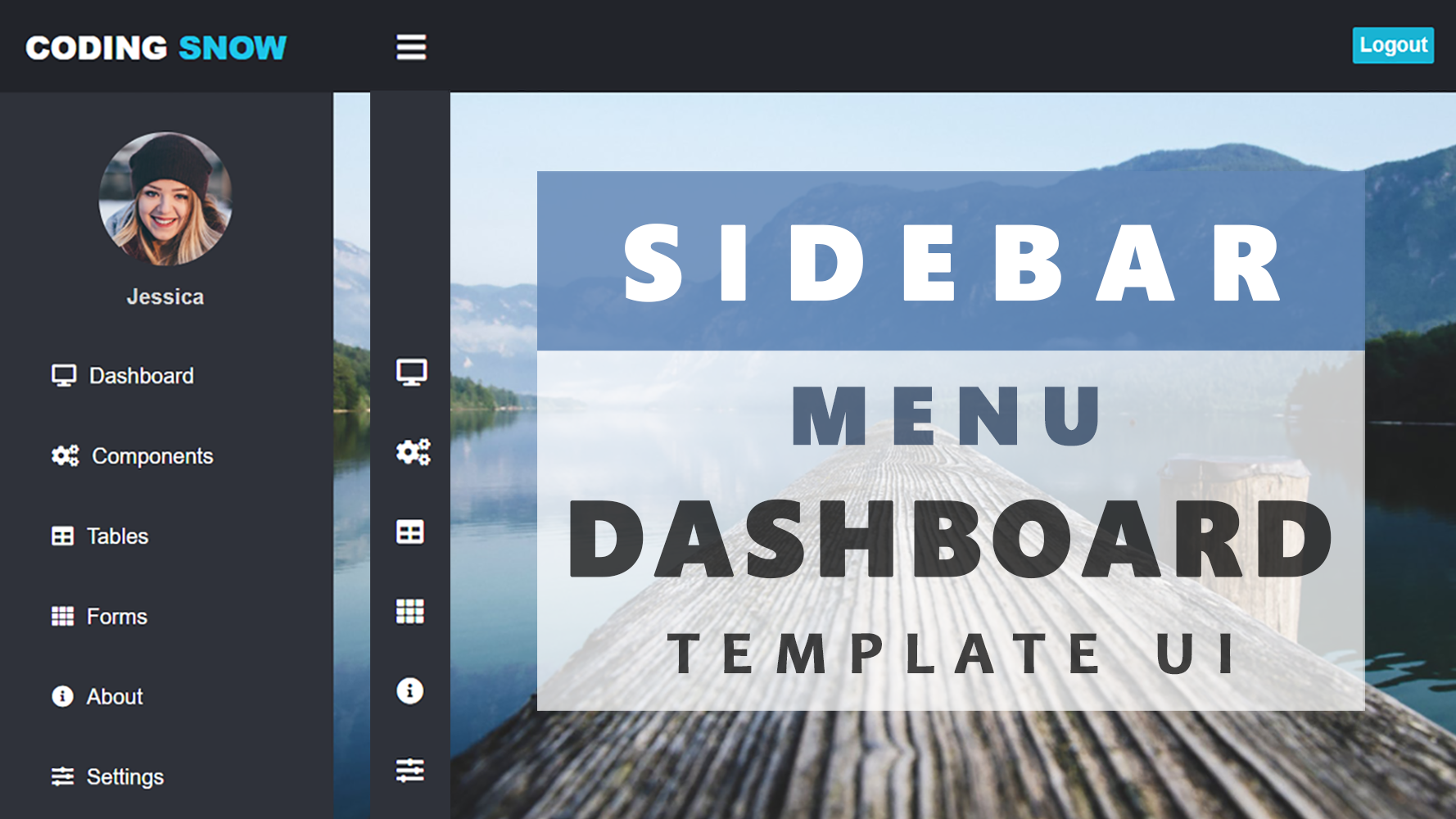 Sidebar Menu Dashboard Template UI | Side Navigation Bar - Only Using ...