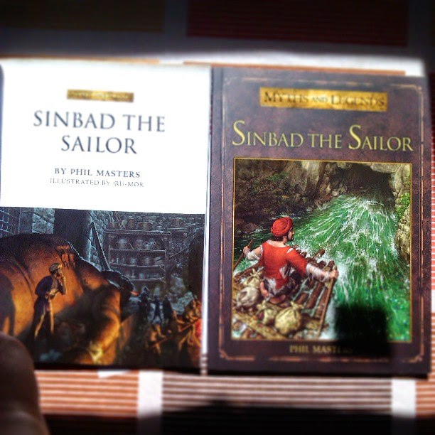 Cover of book of Sinbad the Sailor, wrote by Phil Masters and illustrated by ªRU-MOR for OSPREY Publishing, colection Myths and Legends, fantasy historical