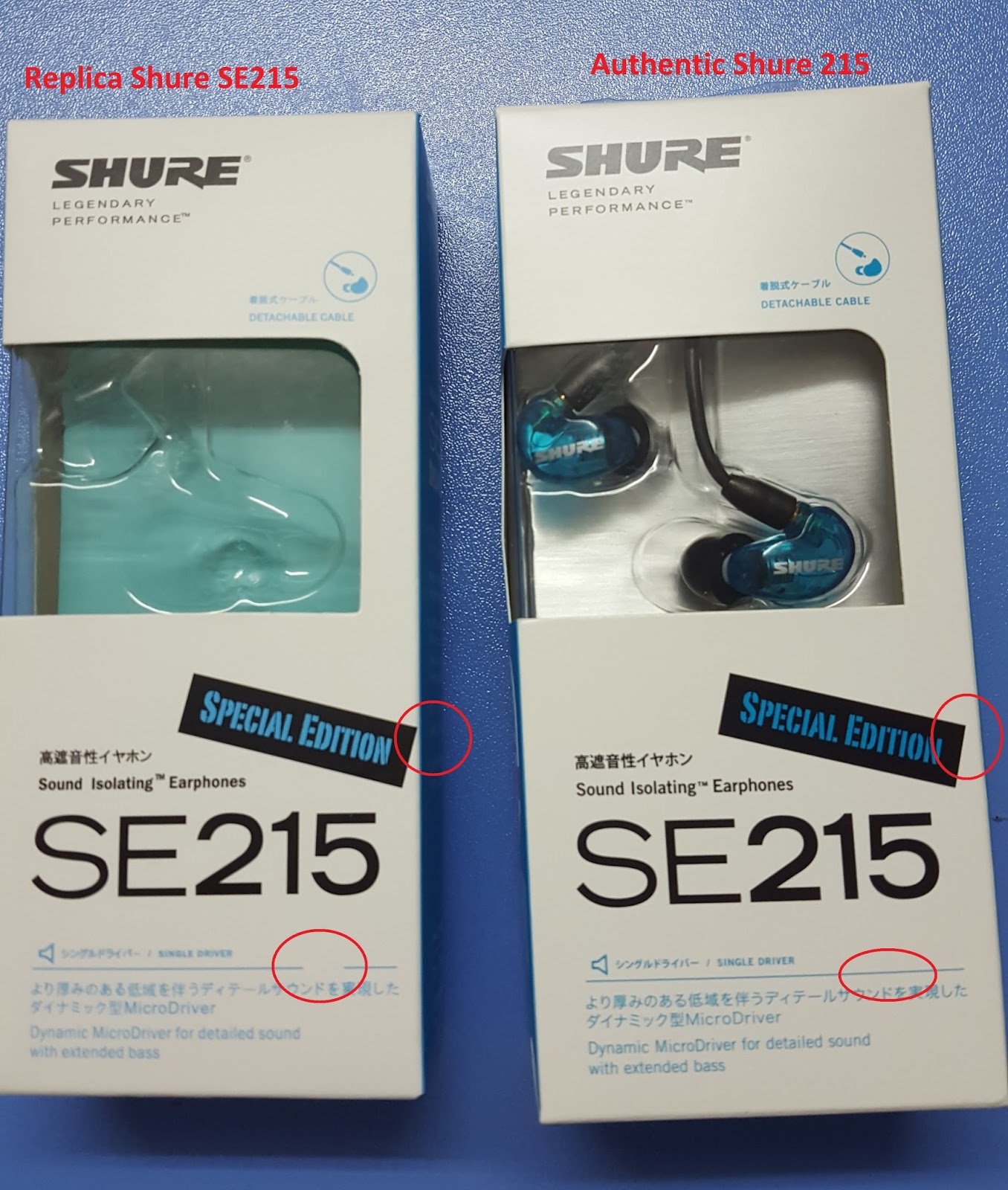 How to identity authentic Shure InEar Monitor (IEM) Headphones SE215? ReQuin