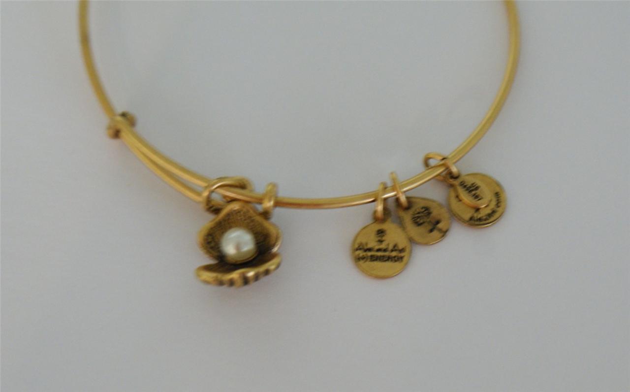 ALEX AND ANI OYSTER EXPANDABLE BANGLE BRACELET Gold Crafters Exchange
