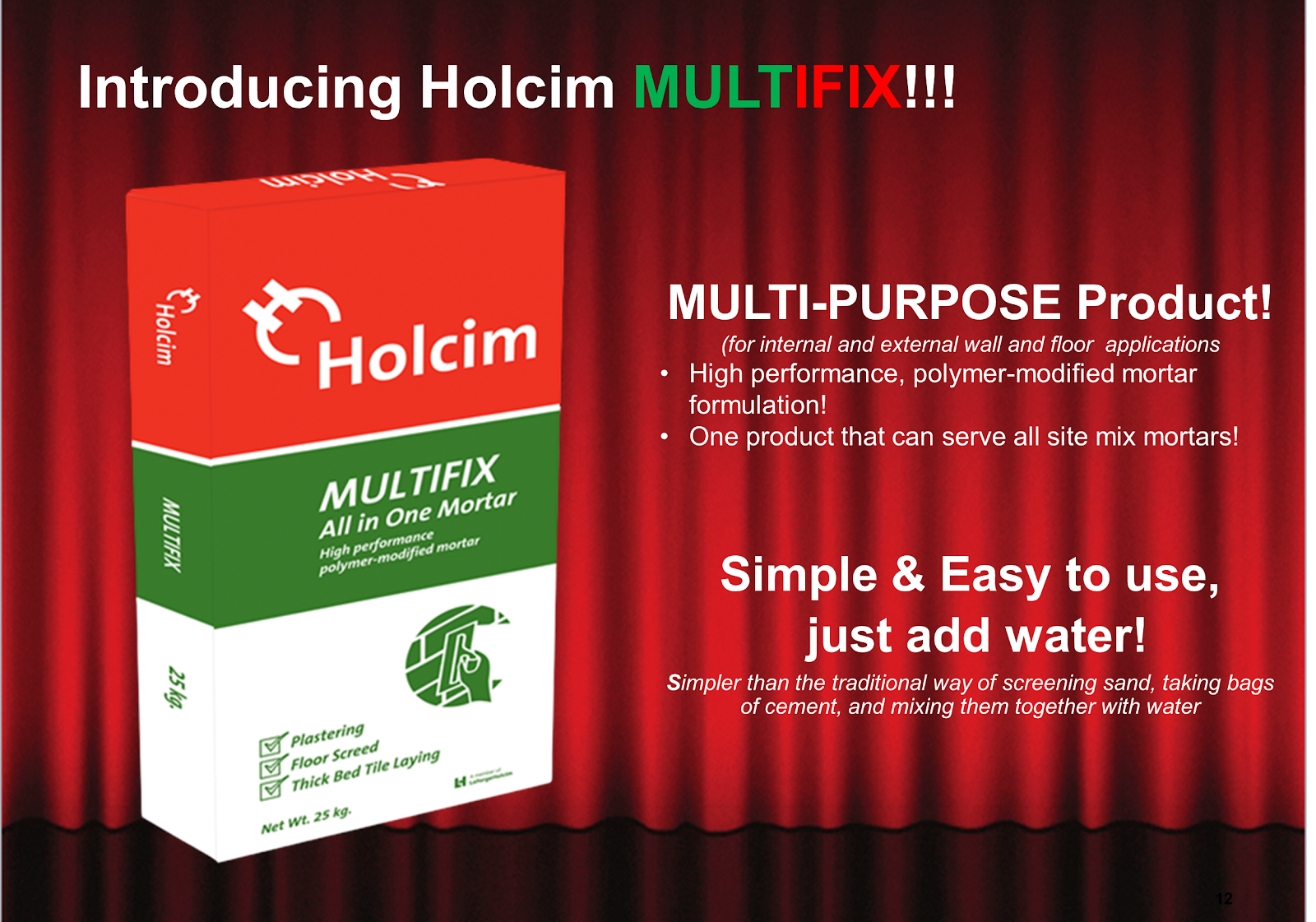 Holcim Philippines Launches New Eco-Friendly Mortar Product - Multifix
