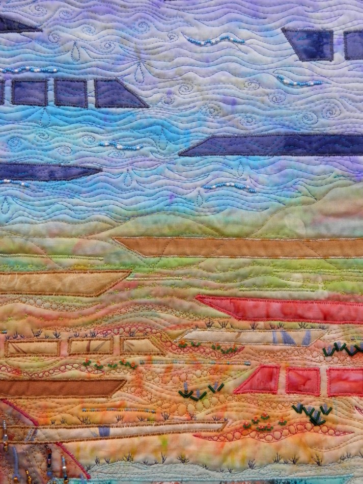 FIBER INTO ART by Heidi Seasons Challenge in Machine Quilting Unlimited Magazine