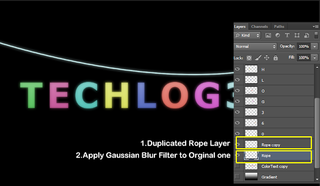 duplicate and apply gaussian blur filter in photoshop