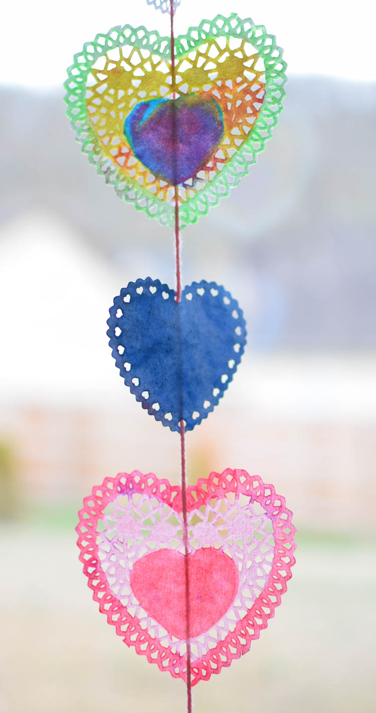 Painted Heart Suncatcher Craft for Kids - Views From a Step Stool