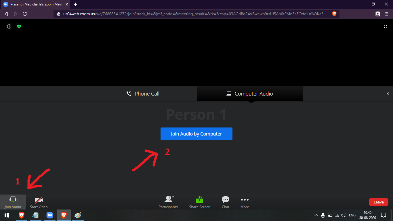Attend two Zoom meetings on one device.