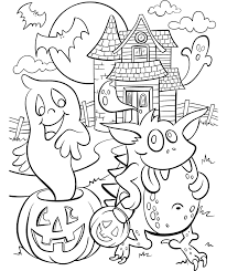 Get the haunted house halloween coloring pages