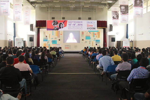 Students of GIM while watching a live stream of INK Conference being held at Grand Hyatt Goa. Students of GIM while watching a live stream of INK Conference being held at Grand Hyatt Goa.