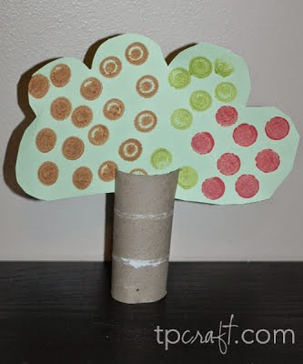 TPcraft.com: Toilet Paper Roll Fall Apple Tree {Fantastic Fall Crafts ...
