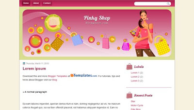 Pinky Shop Blogger Template
