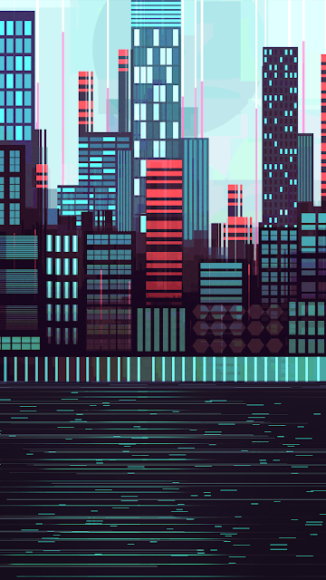 City illustration wallpaper