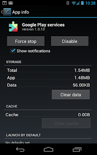 Hapus Cache dan Data Google Play Services