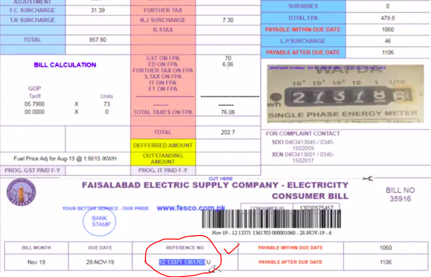 Fesco online bill check 2023 How to Check online electricity bill