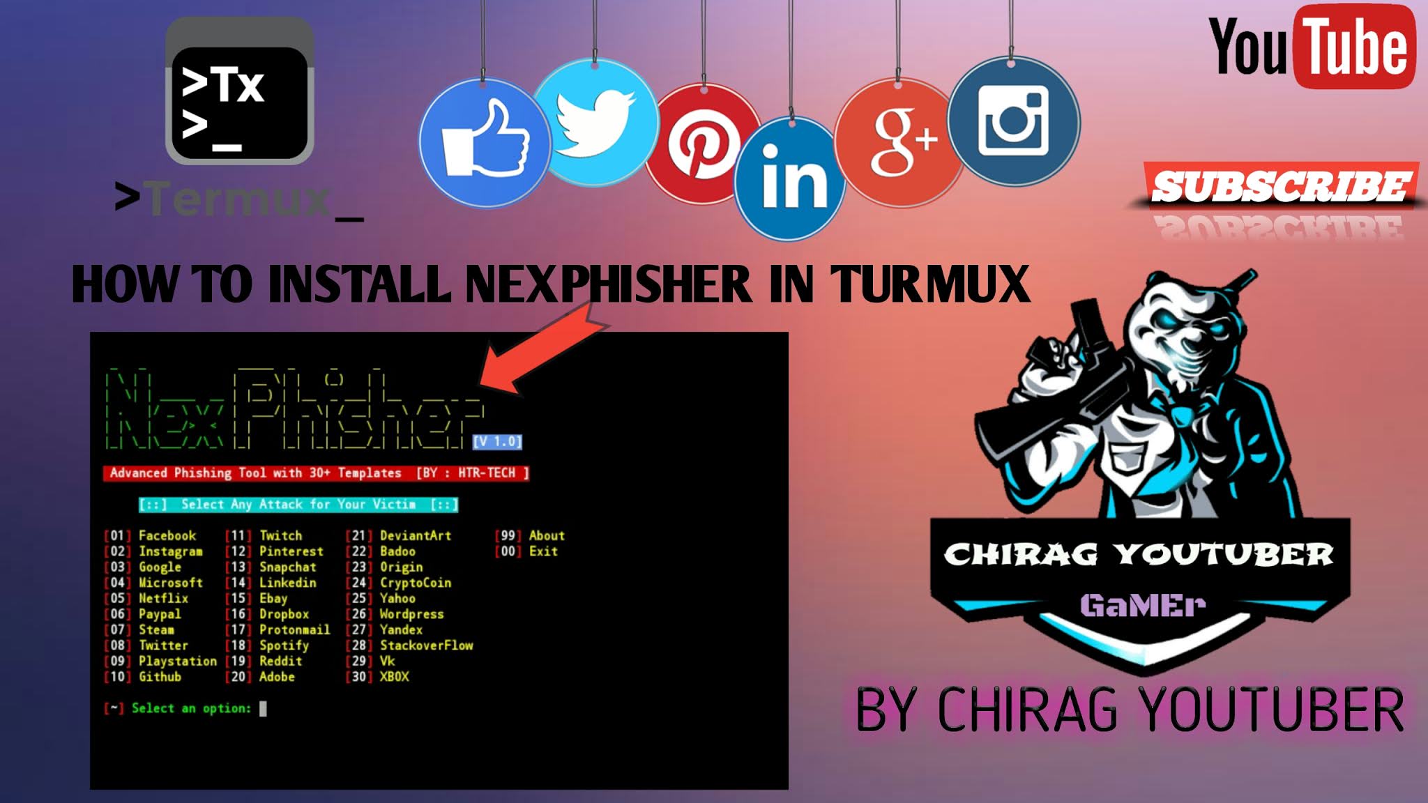 How to install nexphisher in termux by chirag youtuber