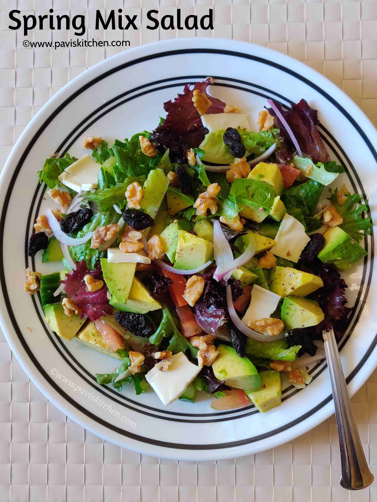 Easy spring salad recipe Spring green salad recipe Baby spring mix