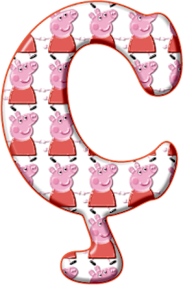 Alfabeto de Peppa Pig en Rojo