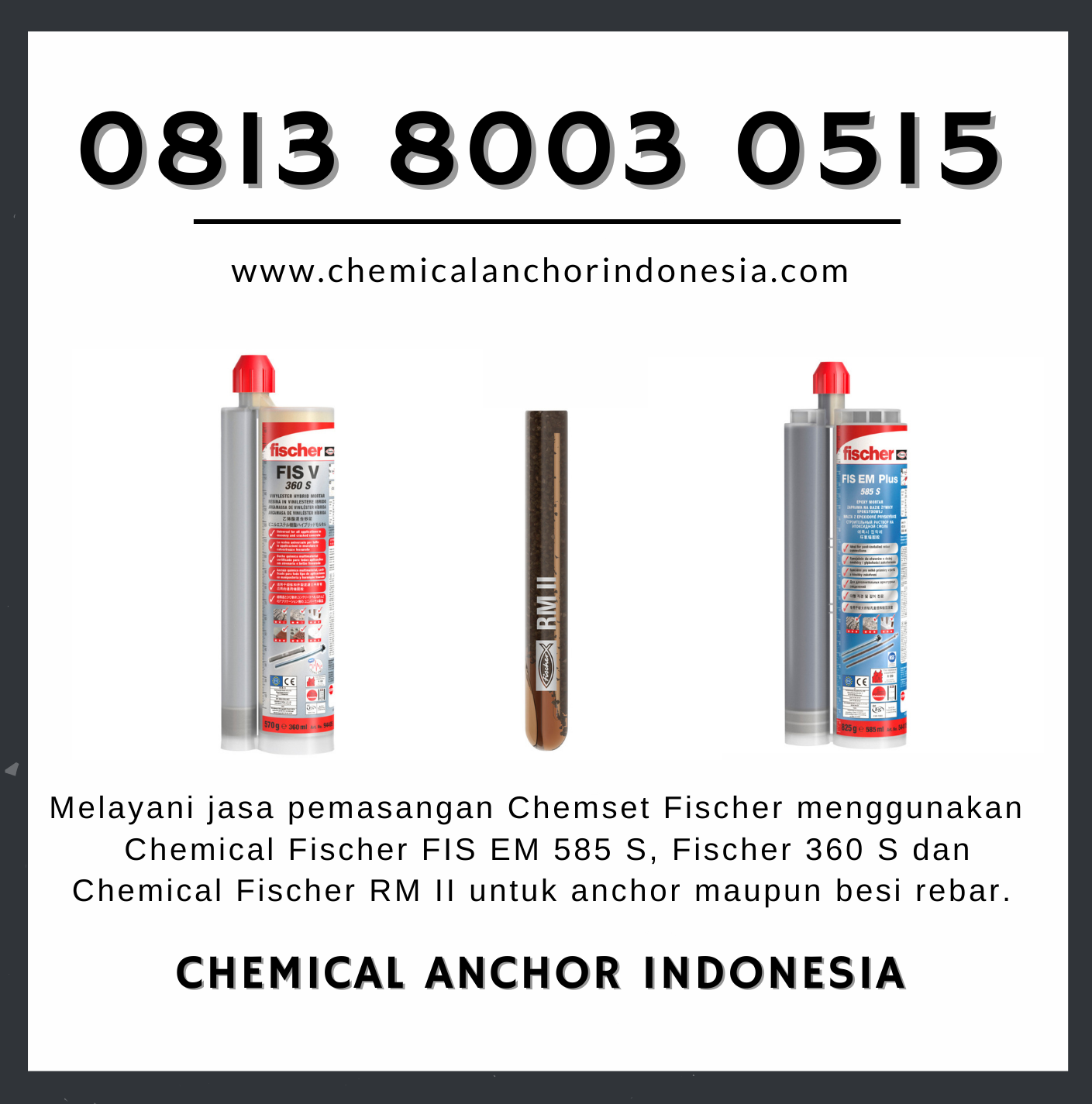 Chemset Fischer Chemical Anchor Indonesia