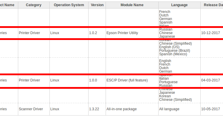 epson l380 driver linux