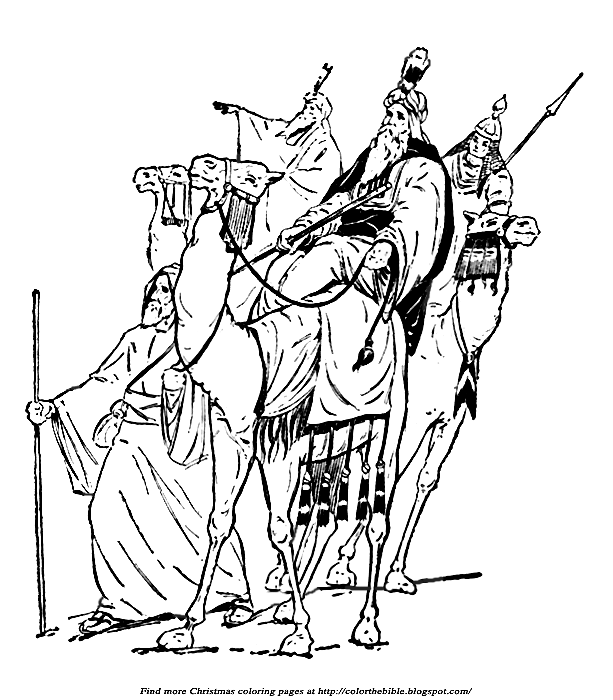 camel three kings bible coloring pages - photo #1