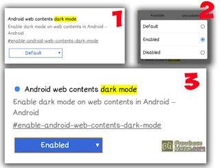  Tidak sanggup di pungkiri ketika kita berselanjar di  Cara Mengaktifkan DARK MODE (Mode Gelap) Google Chrome di Android