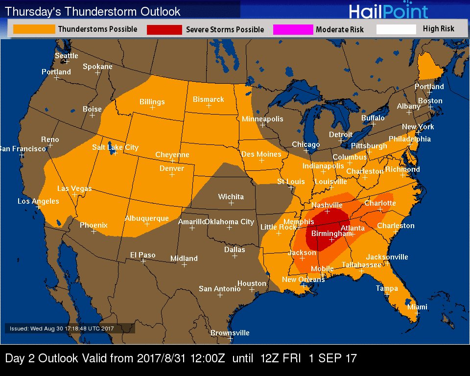 Ralph's Tropical WeatherRTW TOMORROWS THUNDERSTORM OUTLOOK