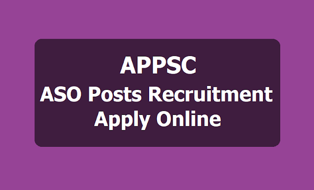 APPSC ASO Assistant Statistical Officers Recruitment 2019, Apply online till APPSC ASO Assistant Statistical Officers