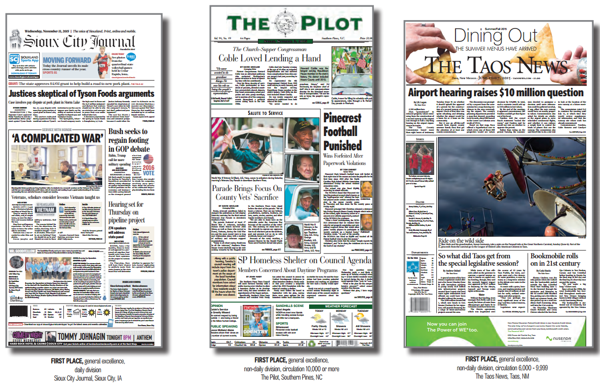 The Rural Blog S.D., N.C, N.M, Iowa and N.Y. papers win top prizes