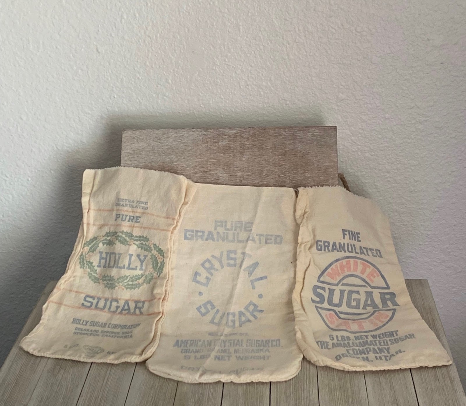 LilacsNDreams Vintage Sugar Sacks Set of 3 at Etsy