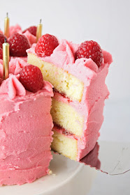 This gorgeous raspberry lemon cake has the most delicious combination of flavors. It's fresh and light, and perfect for spring!