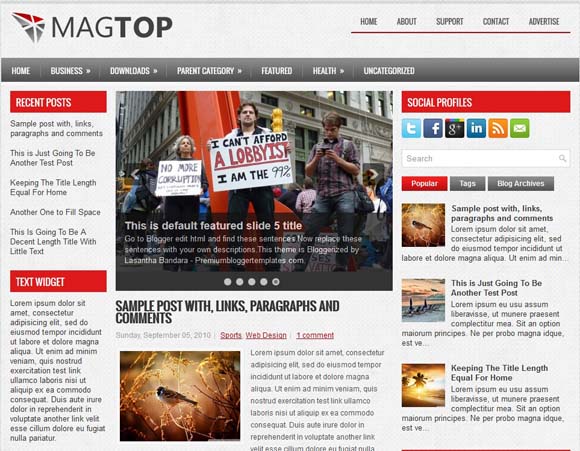 MagTop Blogger Template