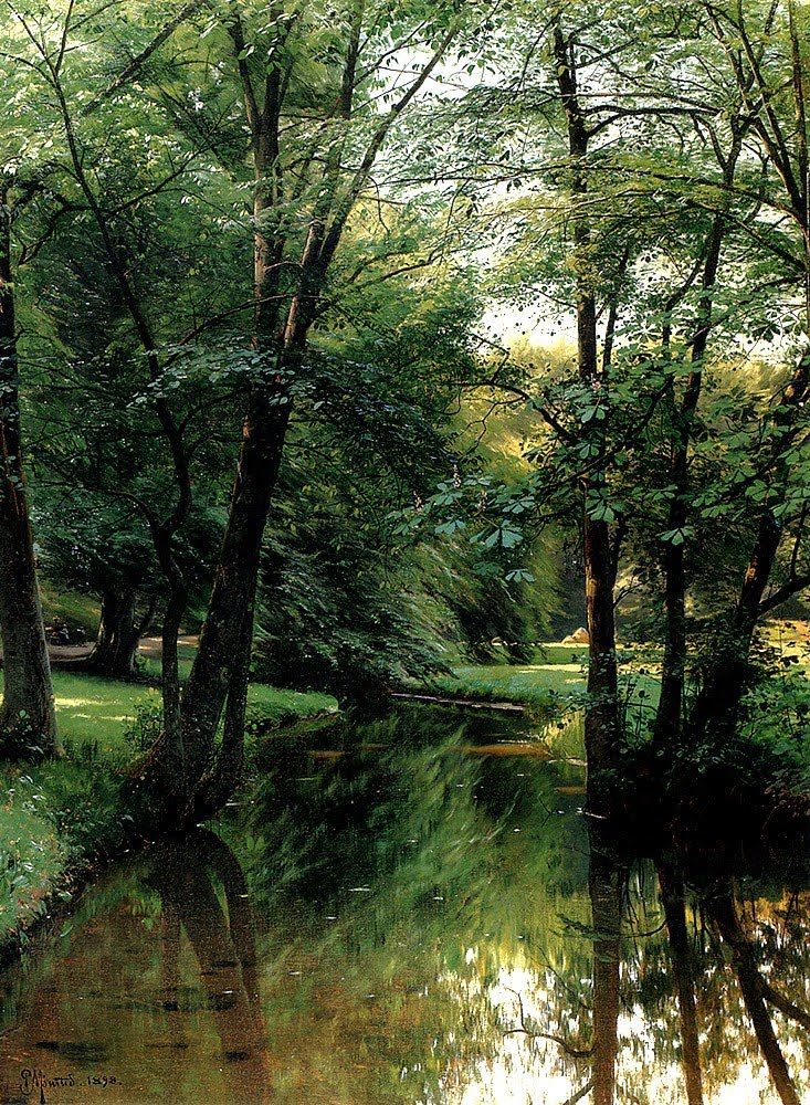 Peder Mork Mønsted (1859-1941) - A Danish Plein Air Genre Painter 