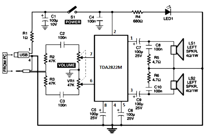 Tool Electric: Стерео усилитель с питанием от USB