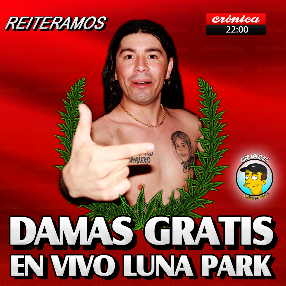 DAMAS GRATIS - EN VIVO EN EL LUNA PARK (2008) FRONTAL