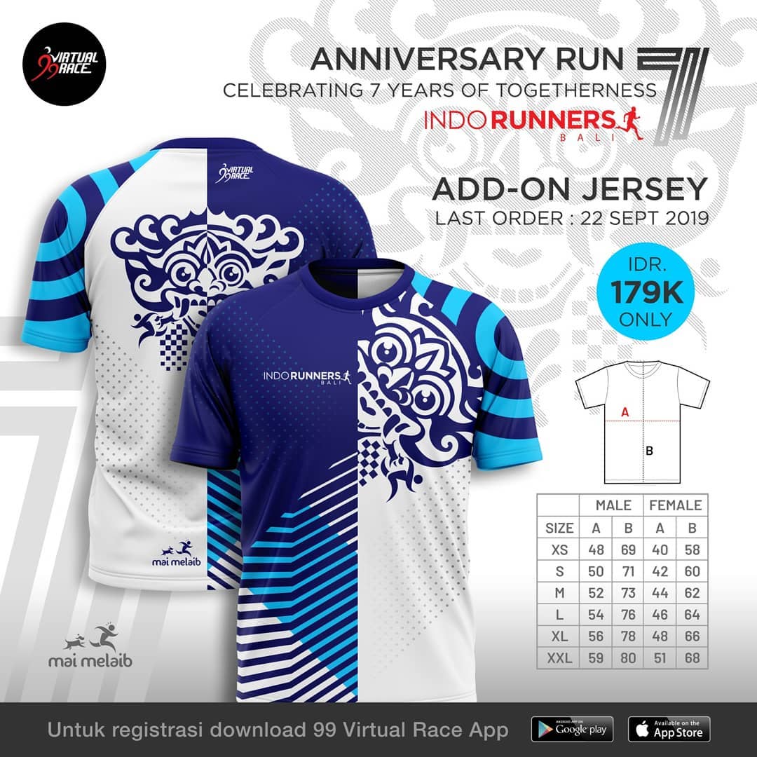 Jersey 🔍 IndoRunners Bali 7th Anniversary • 2019 Jersey - IndoRunners Bali 7th Anniversary • 2019