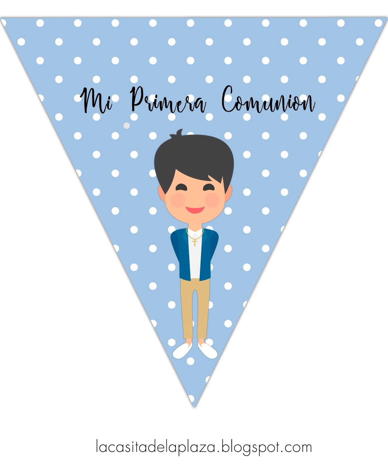 BANDERINES PRIMERA COMUNIÓN La Casita de la Plaza Printables