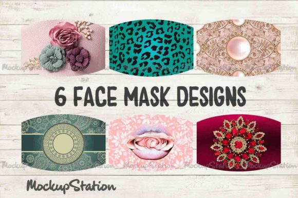 Download Free Face Mask Designs Bundle Graphic PSD Mockup Template