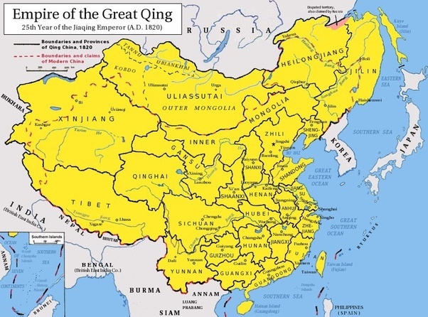 Qing empire map