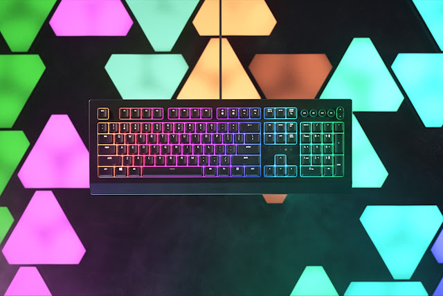 Game your way with per-key customizable RGB lighting and dedicated media controls on the Razer Cynosa V2