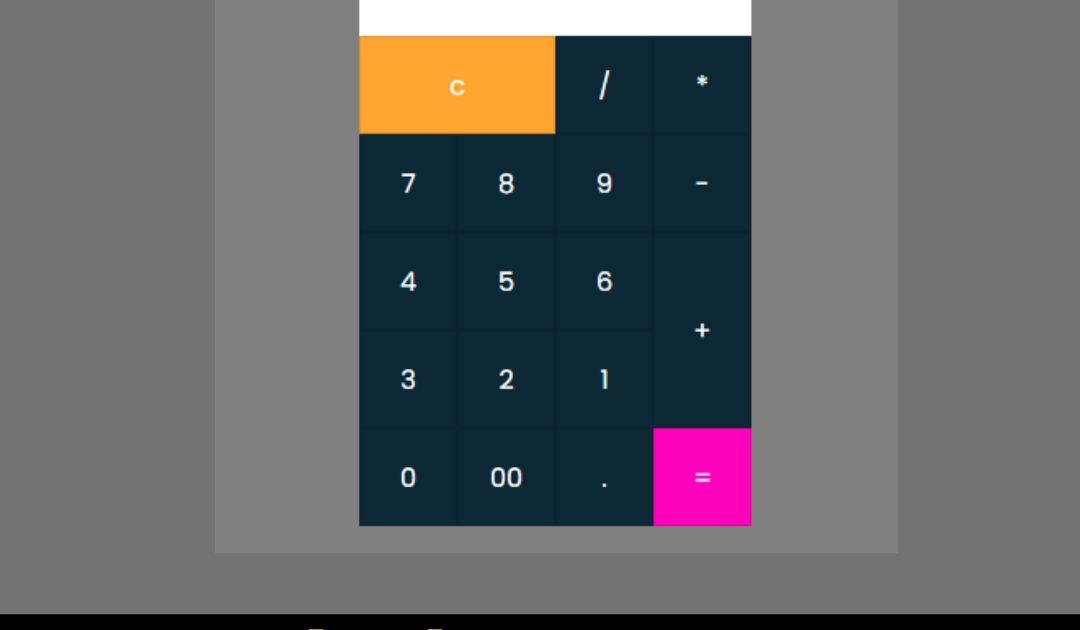 Calculator coding script - HTML and CSS