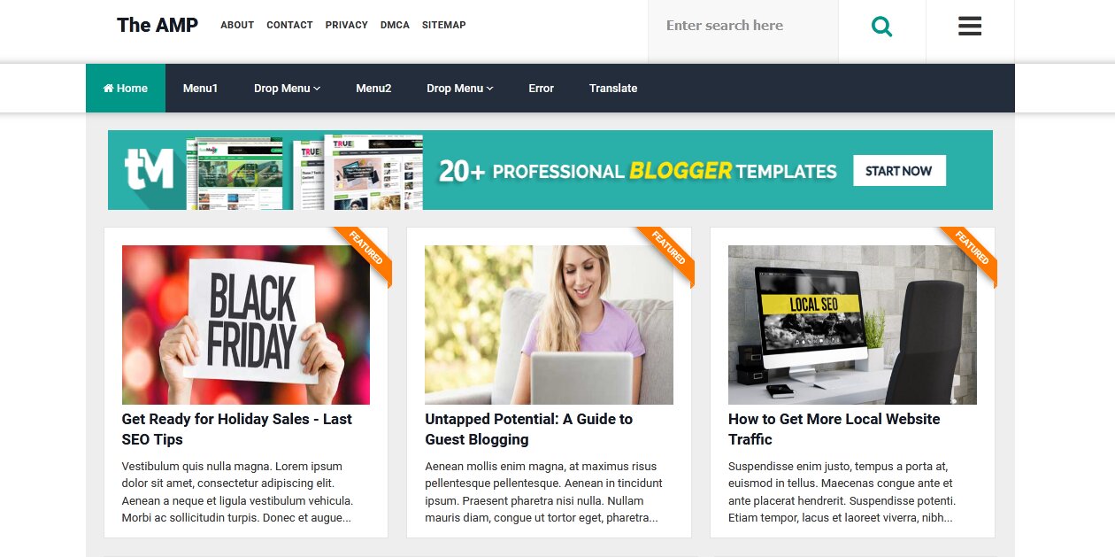 The AMP – Blogger Template The AMP – Blogger Template