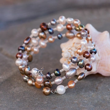 Diy wire pearl bracelet