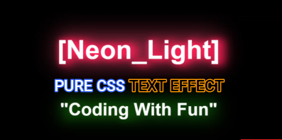 How to create Pure CSS Neon Light Text Effect