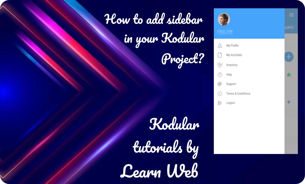 How to add Professional Sidebar in Kodular Creator?