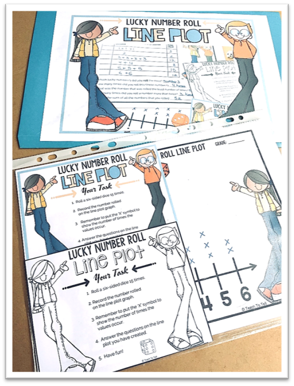 LINE PLOT GRAPHING WITH A DICE teach2tell